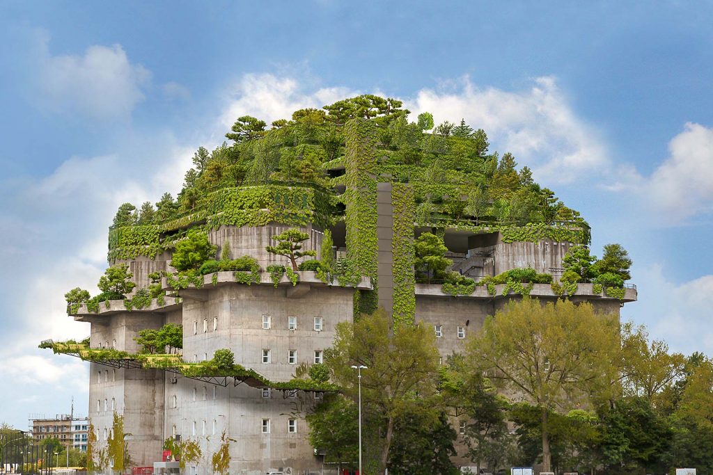 Projekte: Stadtgarten in Hamburg (2020-2021) - Aufstockung des Bunkers