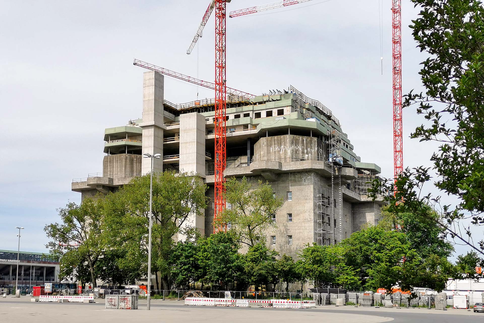 Projekte: Stadtgarten in Hamburg (2020-2021) - Aufstockung des Bunkers